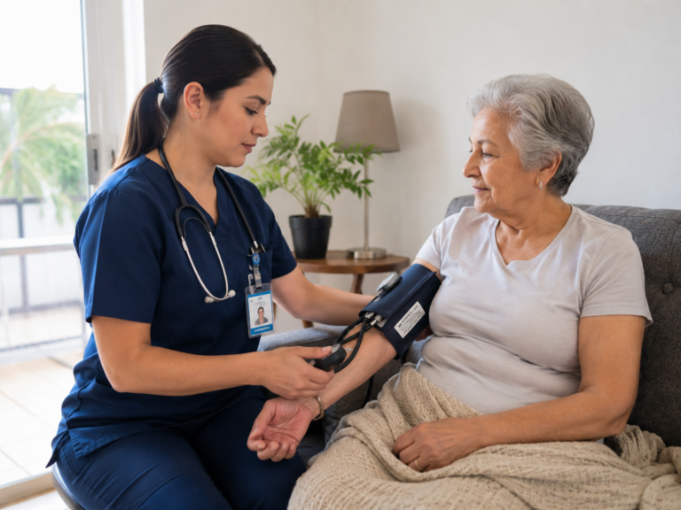 Enfermera a domicilio y control de signos vitales: qué se revisa en cada visita