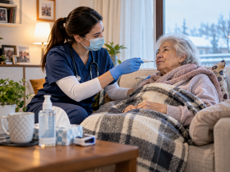 Enfermera a domicilio en época de campaña de invierno: qué cambia en la atención