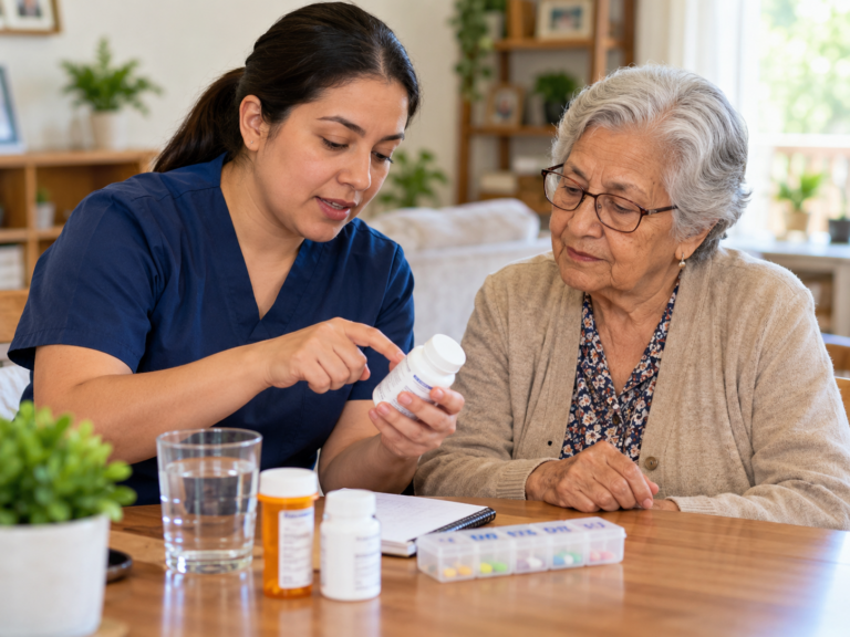 Qué debe saber un cuidador de adultos mayores sobre el manejo seguro de medicamentos
