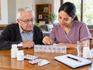 El rol de la cuidadora de adulto mayor en la organización de los medicamentos diarios